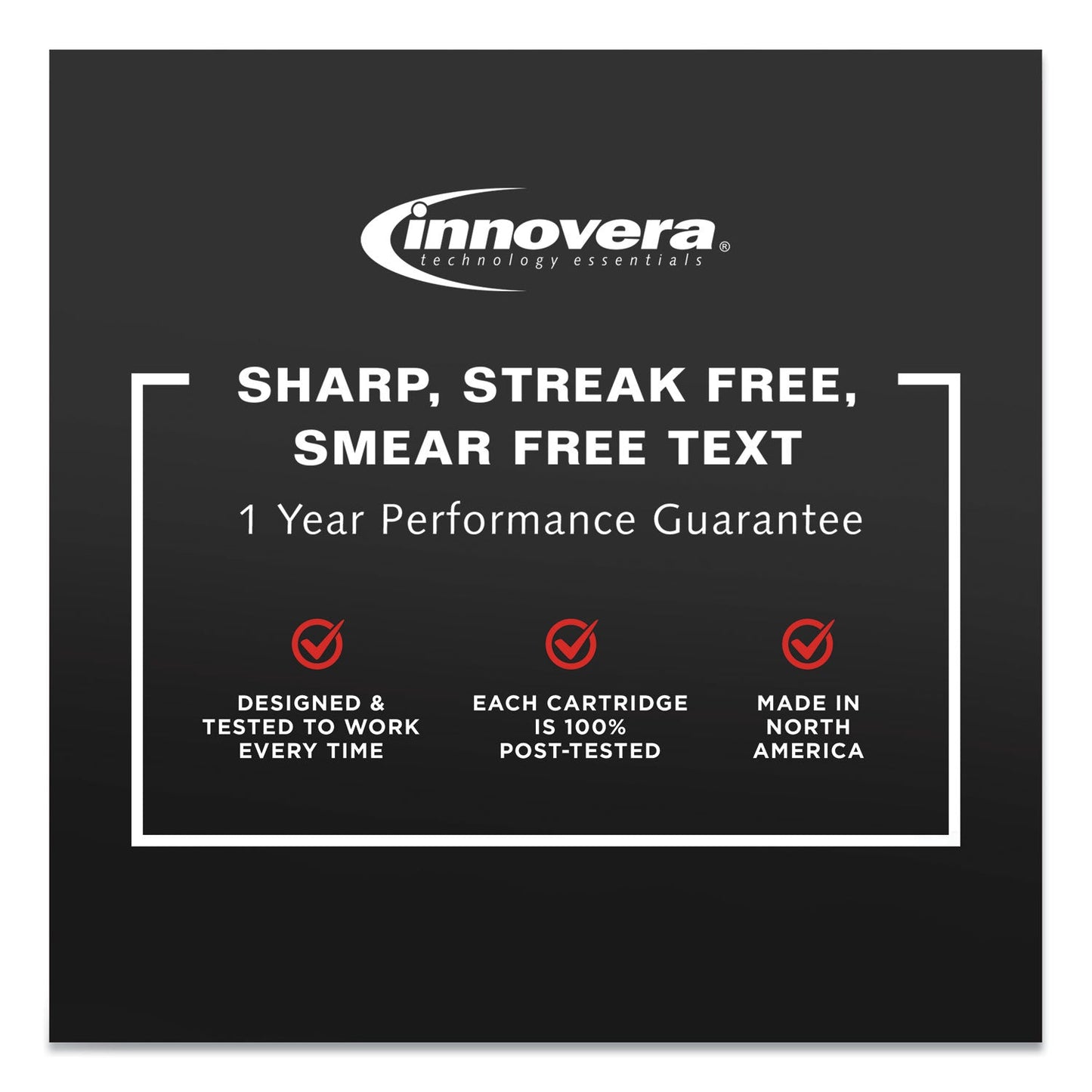 Innovera Remanufactured Black High-Yield Ink, Replacement for 62XL (C2P05AN), 600 Page-Yield