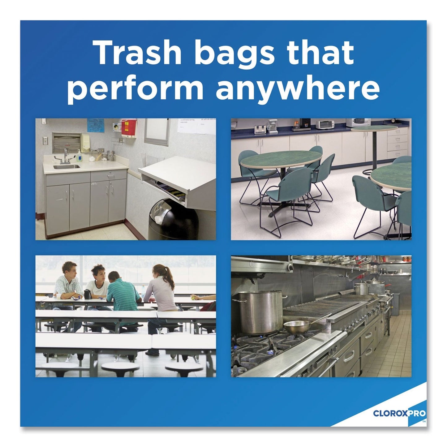 Glad Tall Kitchen Drawstring Trash Bags, 13 gal, 0.72 mil, 24" x 27.38", Gray, 100/Box