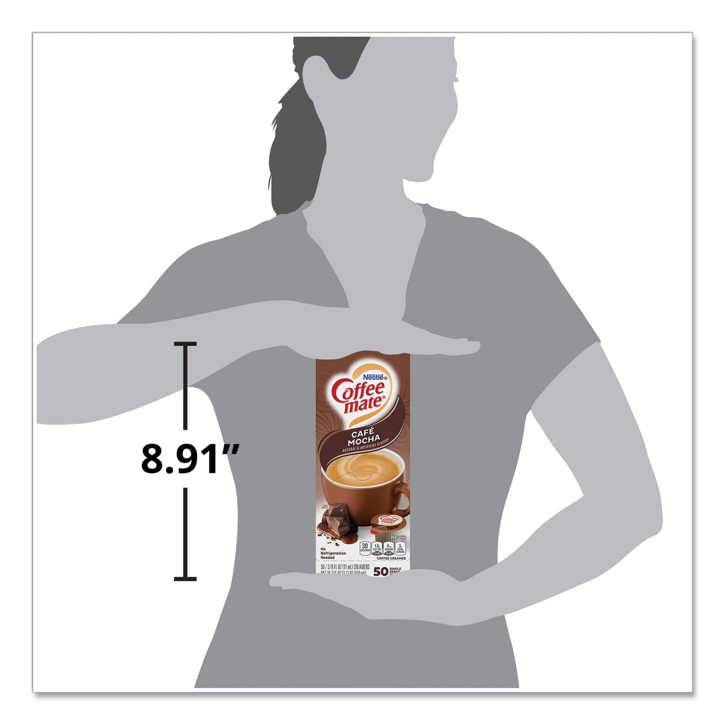 Coffee mate Liquid Coffee Creamer, Cafe Mocha, 0.38 oz Mini Cups, 50/Box, 4 Boxes/Carton, 200 Total/Carton