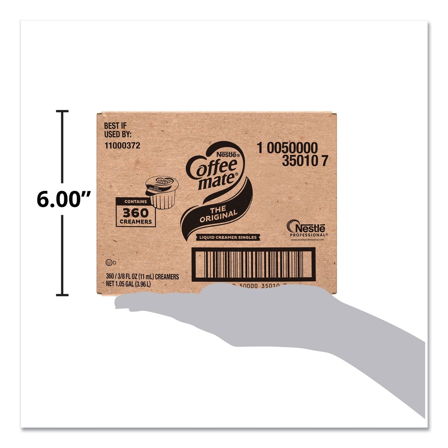 Coffee mate Liquid Coffee Creamer, Original, 0.38 oz Mini Cups, 360/Carton