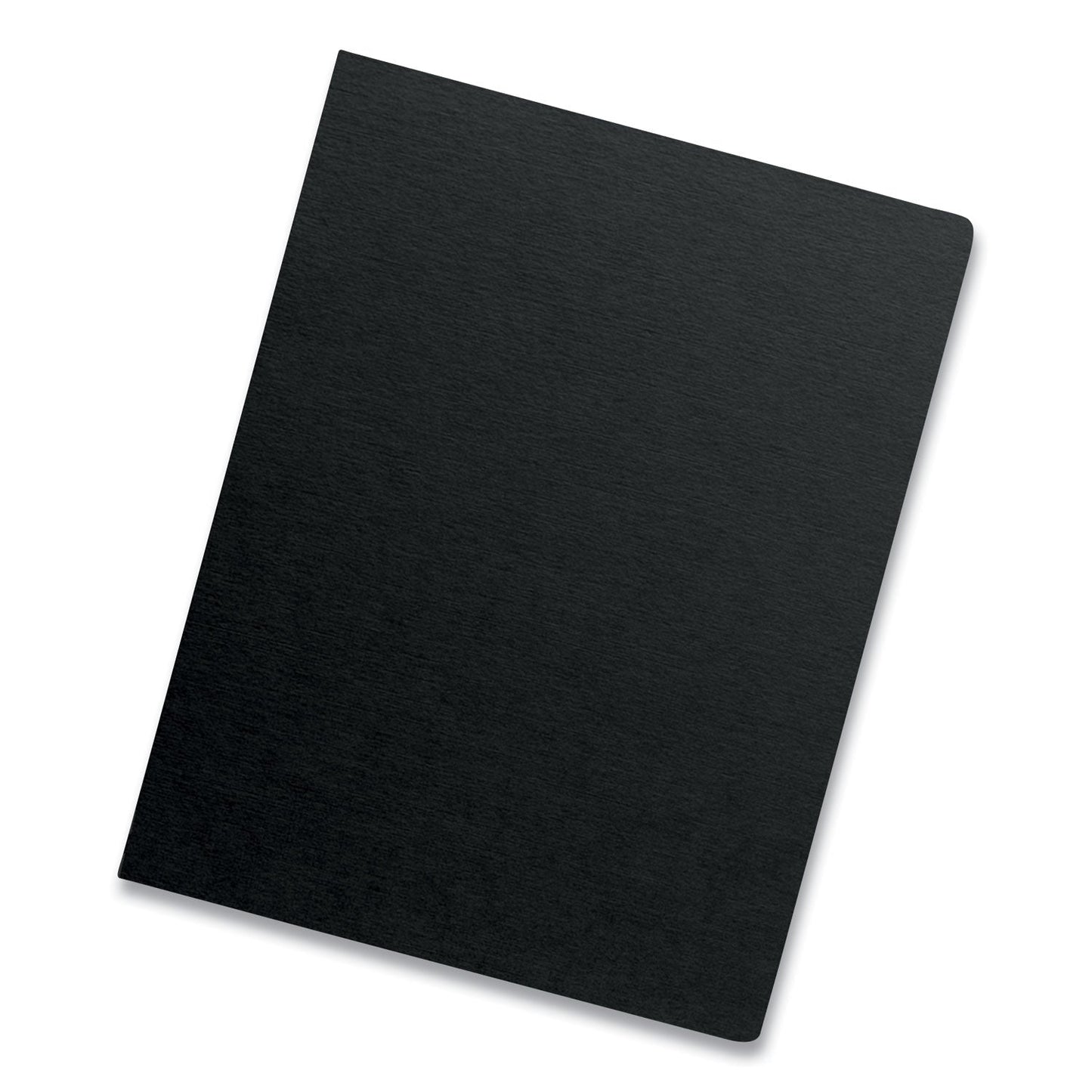 Fellowes Futura Presentation Covers for Binding Systems, Opaque Black, 11.25 x 8.75, Unpunched, 25/Pack