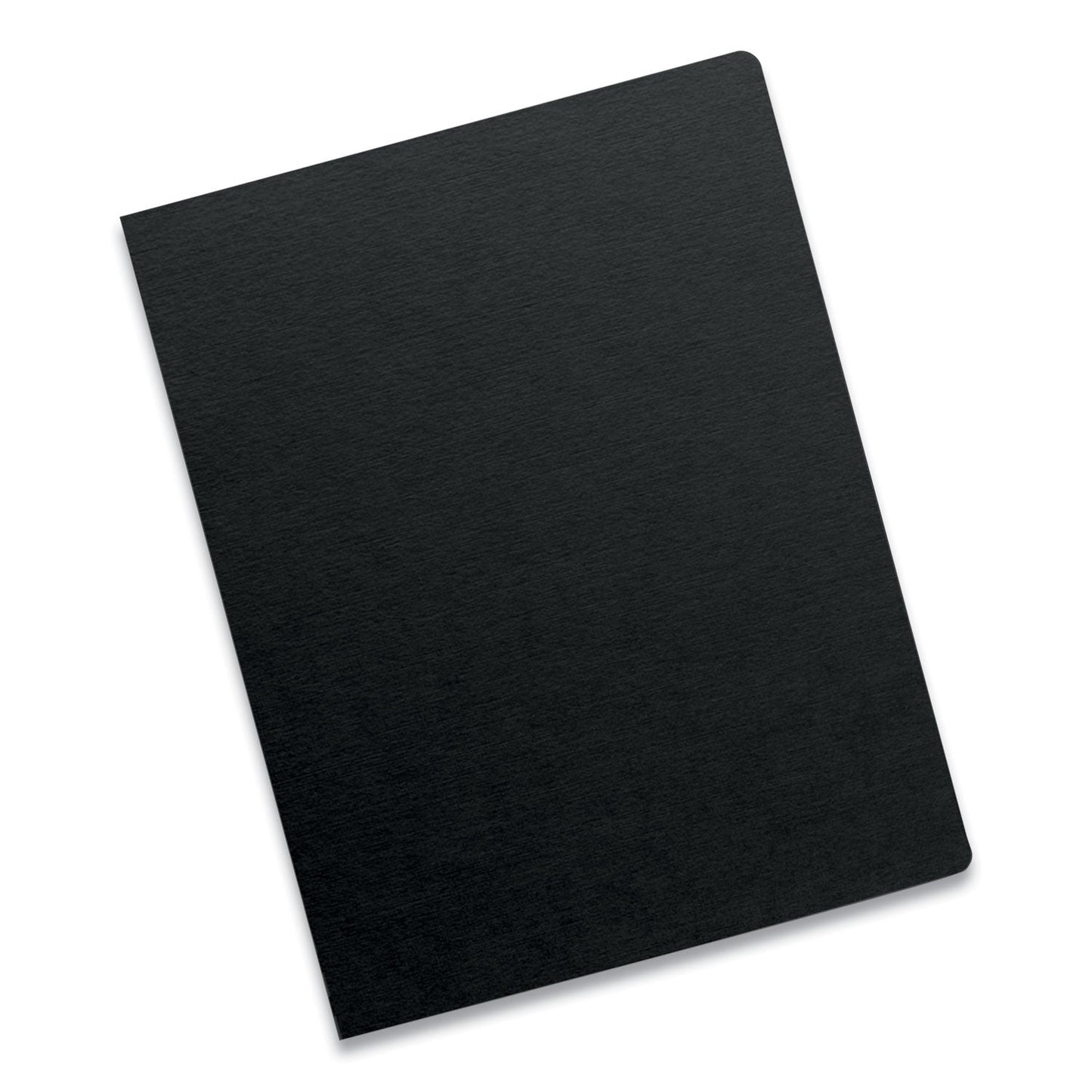 Fellowes Futura Presentation Covers for Binding Systems, Opaque Black, 11.25 x 8.75, Unpunched, 25/Pack
