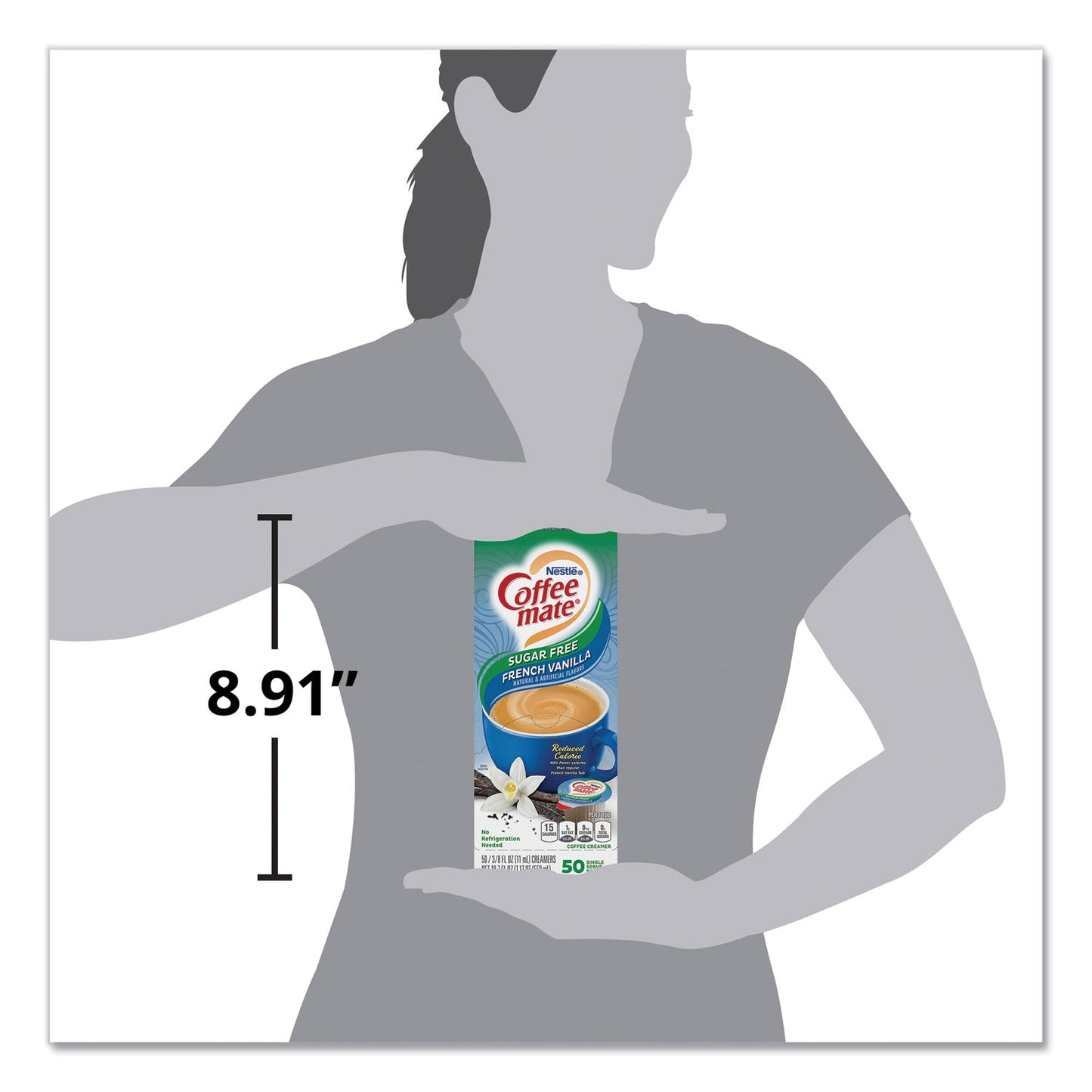 Coffee mate Liquid Coffee Creamer, Sugar Free French Vanilla, 0.38 oz Mini Cups, 50/Box
