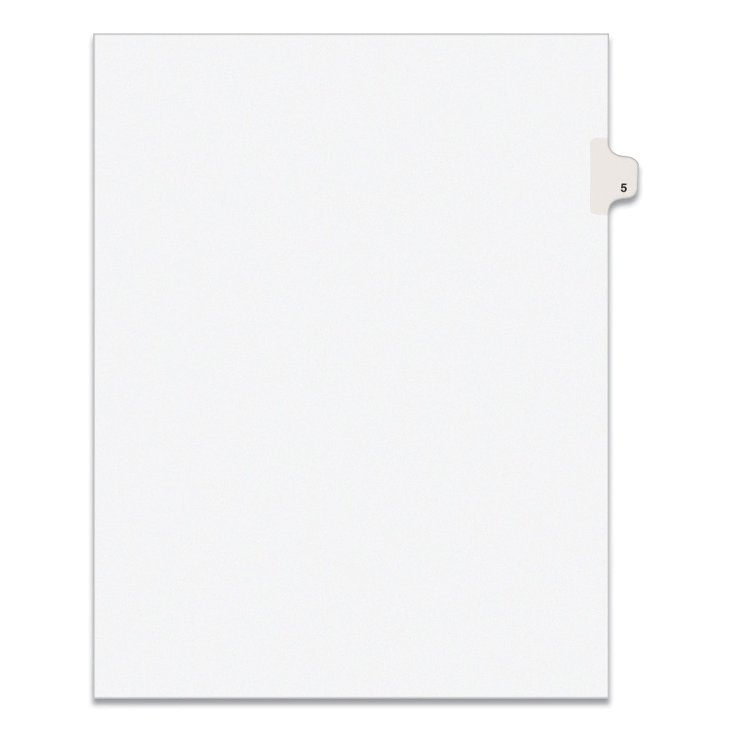 Avery Preprinted Legal Exhibit Side Tab Index Dividers, Avery Style, 10-Tab, 5, 11 x 8.5, White, 25/Pack