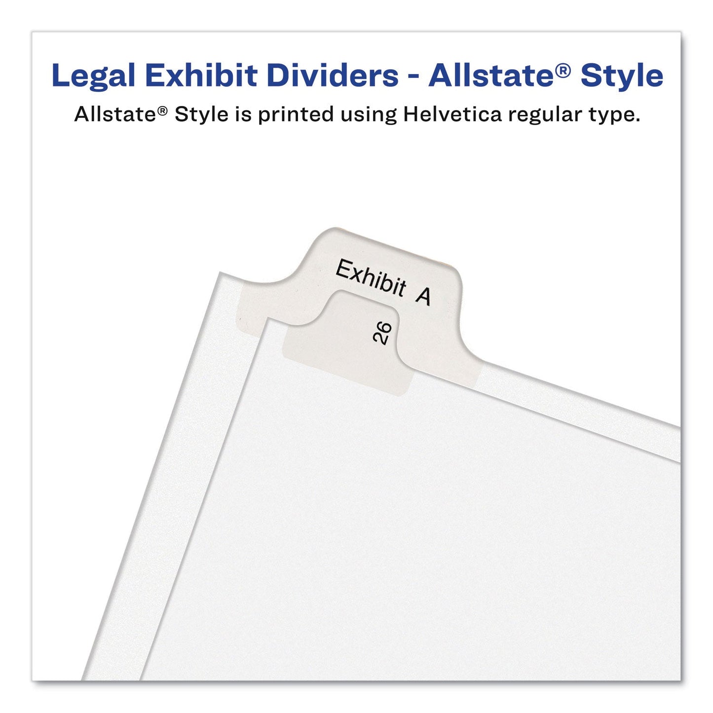 Avery Preprinted Legal Exhibit Side Tab Index Dividers, Allstate Style, 25-Tab, 76 to 100, 11 x 8.5, White, 1 Set, (1704)