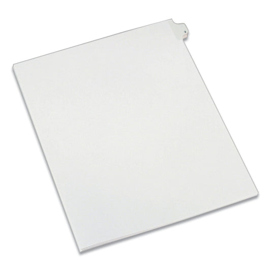 Avery Preprinted Legal Exhibit Side Tab Index Dividers, Allstate Style, 10-Tab, 2, 11 x 8.5, White, 25/Pack