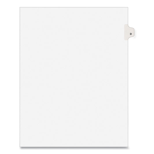 Avery Preprinted Legal Exhibit Side Tab Index Dividers, Avery Style, 26-Tab, D, 11 x 8.5, White, 25/Pack, (1404)