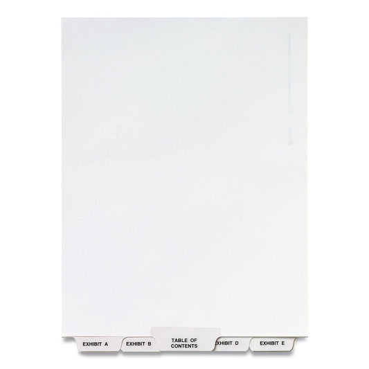 Avery Preprinted Legal Exhibit Bottom Tab Index Dividers, Avery Style, 27-Tab, Exhibit A to Exhibit Z, 11 x 8.5, White, 1 Set