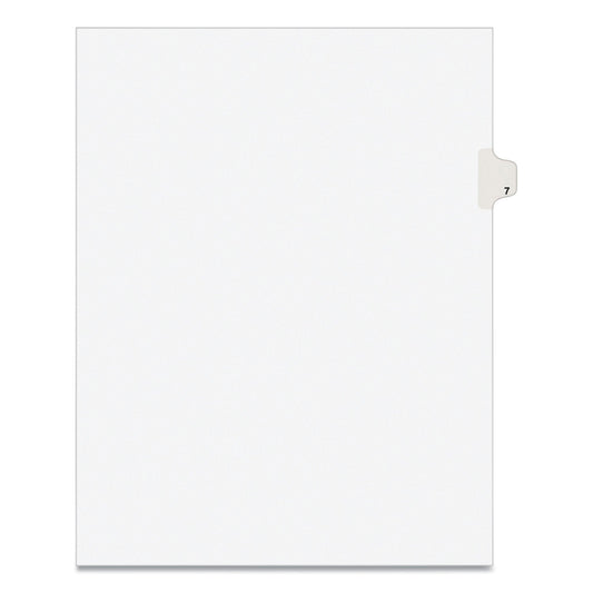 Avery Preprinted Legal Exhibit Side Tab Index Dividers, Avery Style, 10-Tab, 7, 11 x 8.5, White, 25/Pack