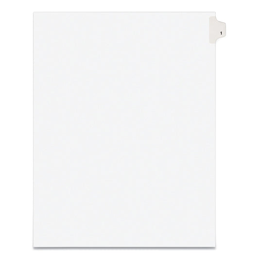 Avery Preprinted Legal Exhibit Side Tab Index Dividers, Avery Style, 10-Tab, 1, 11 x 8.5, White, 25/Pack