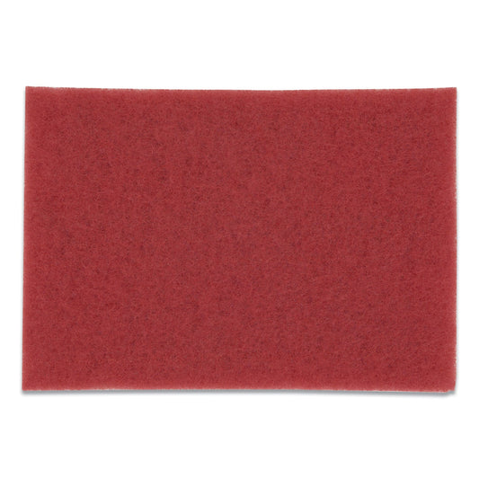 3M Low-Speed Buffer Floor Pads 5100, 20 x 14, Red, 10/Carton