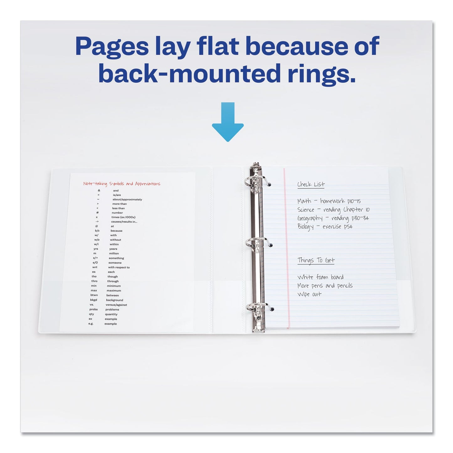 Avery Durable View Binder with DuraHinge and EZD Rings, 3 Rings, 1" Capacity, 11 x 8.5, White, (9301)