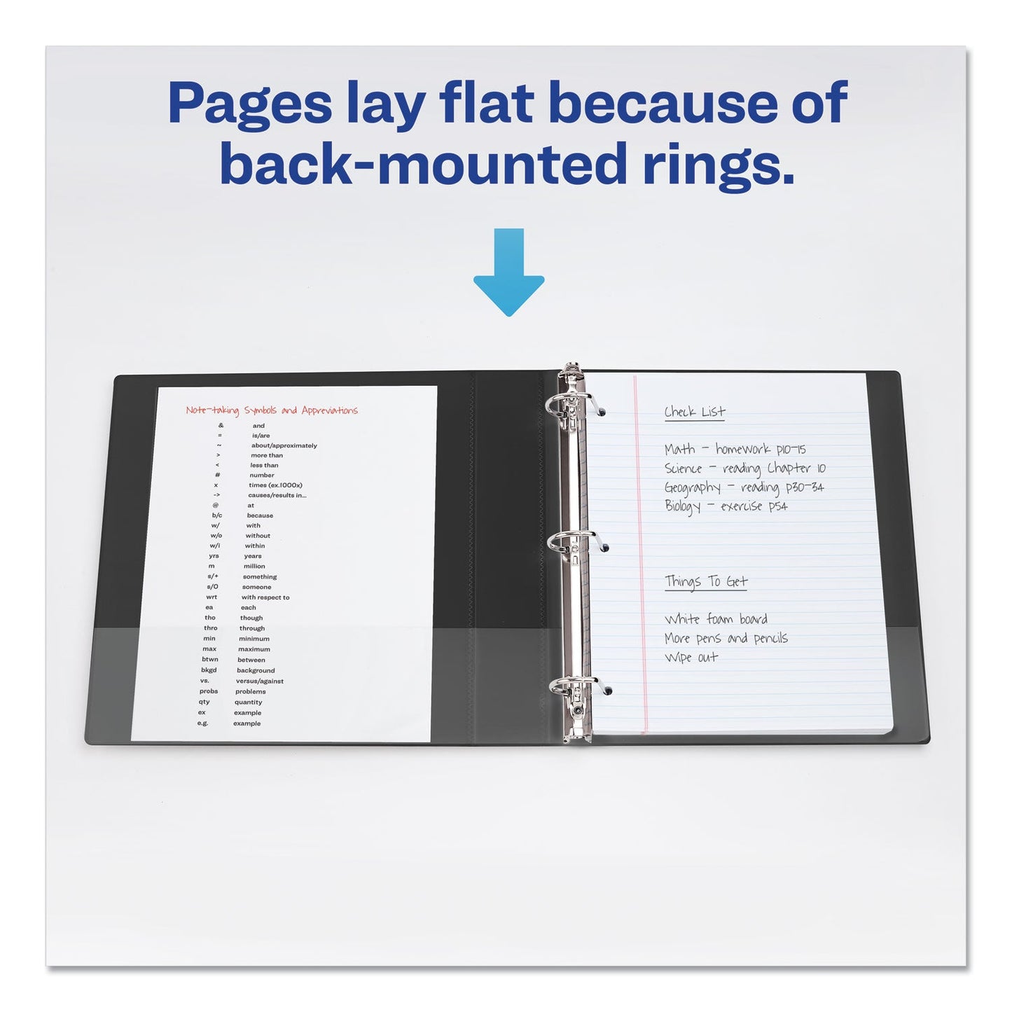 Avery Durable View Binder with DuraHinge and Slant Rings, 3 Rings, 1" Capacity, 11 x 8.5, Black