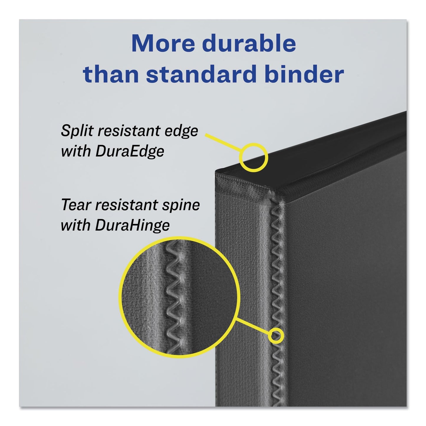 Avery Durable Non-View Binder with DuraHinge and Slant Rings, 3 Rings, 3" Capacity, 11 x 8.5, Blue