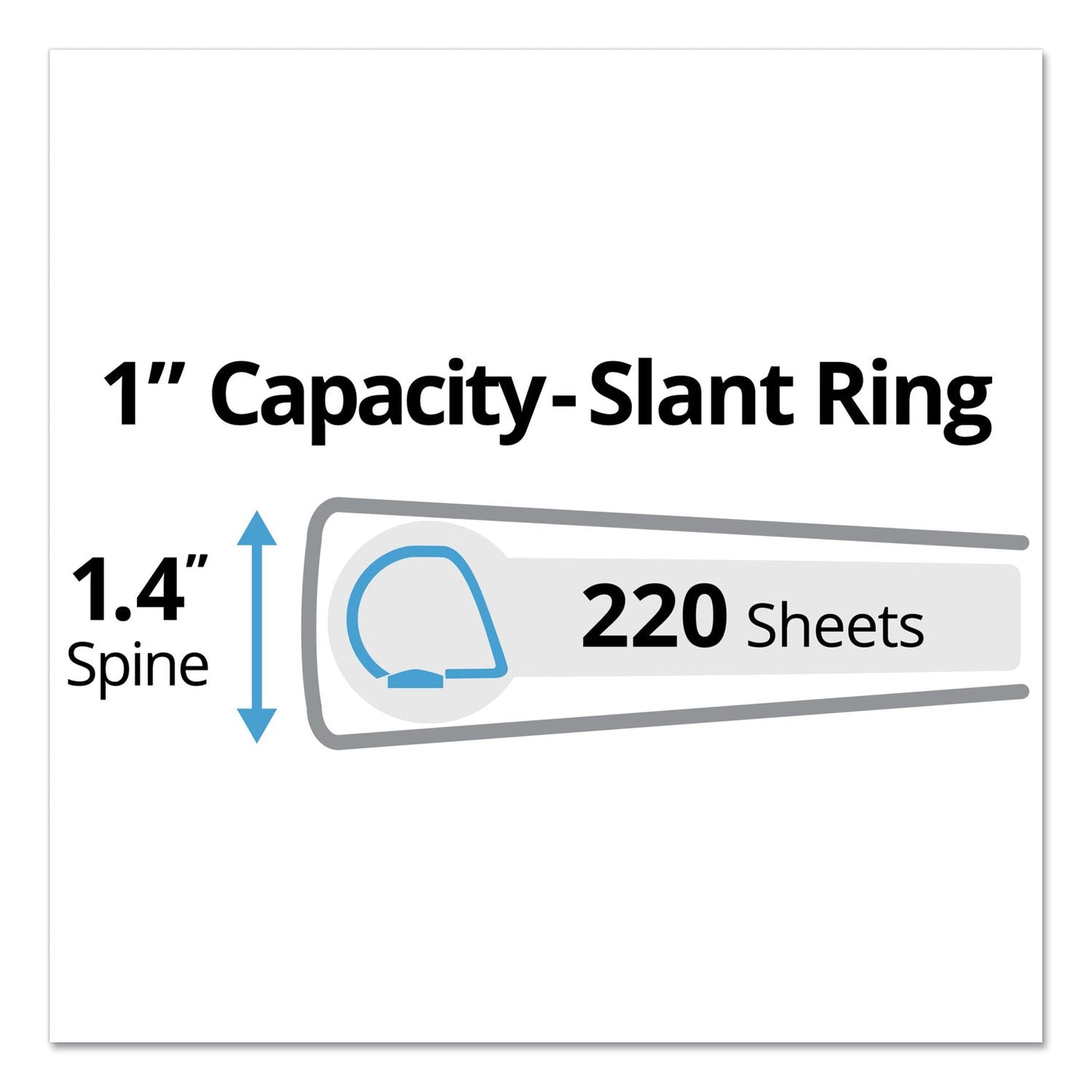 Avery Durable Non-View Binder with DuraHinge and Slant Rings, 3 Rings, 1" Capacity, 11 x 8.5, Green
