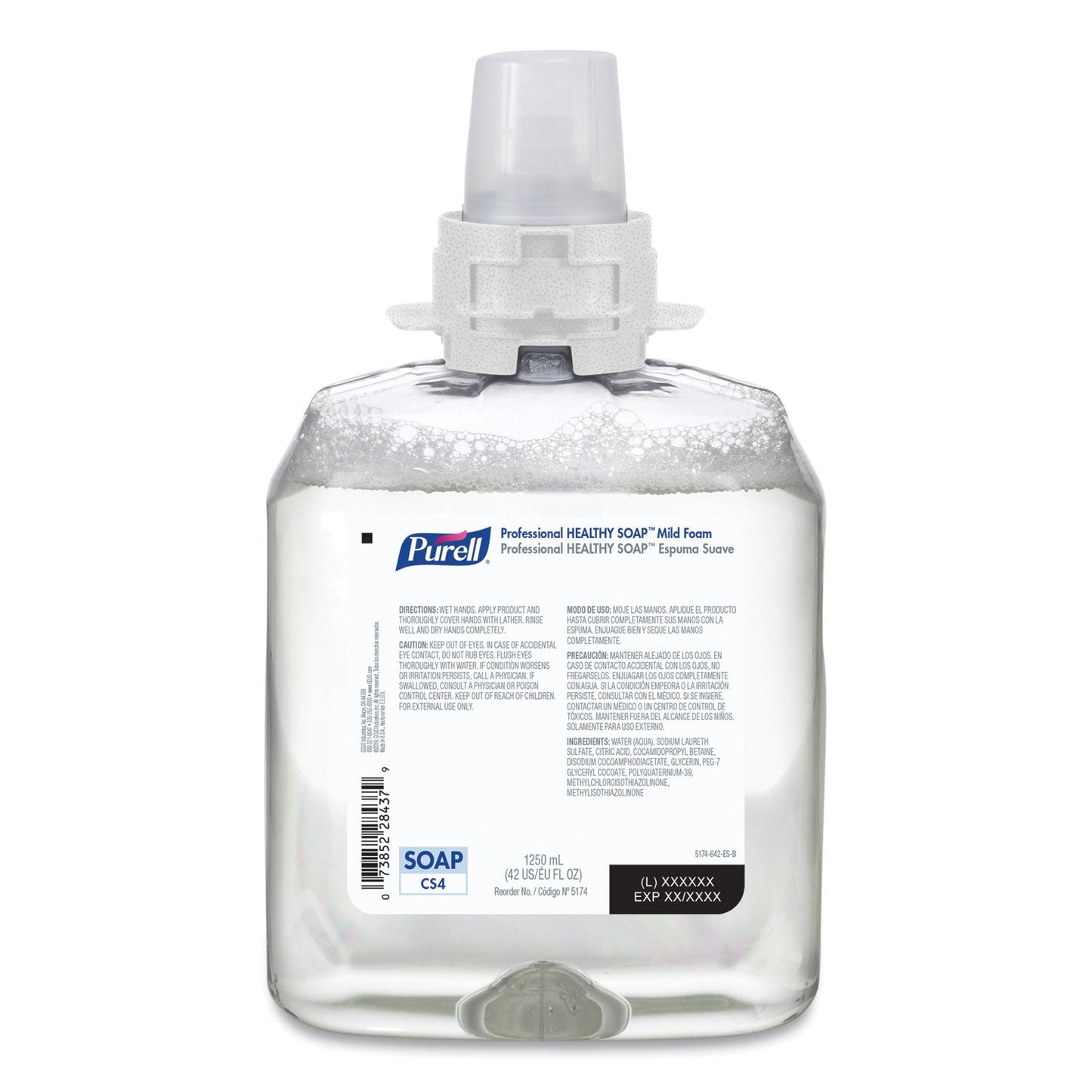 PURELL HEALTHY SOAP Mild Foam, For CS4 Dispensers, Fragrance-Free, 1,250 mL,  4/Carton