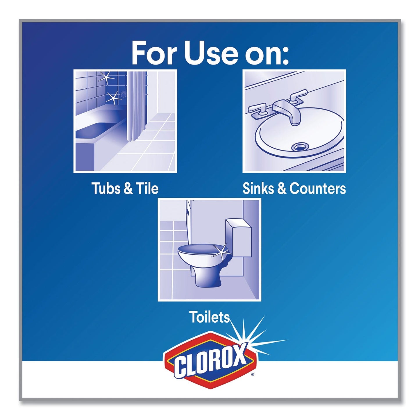 Clorox Bleach Foamer Bathroom Spray, Original, 30 oz Spray Bottle, 9/Carton