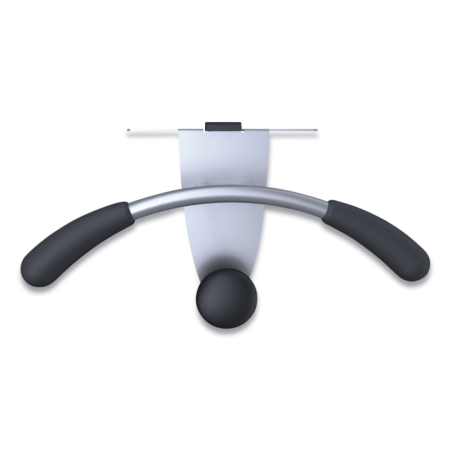 Alba Hanger Shaped Partition Coat Hook, Silver/Black, 15 x 4 1/2 x 7 7/8