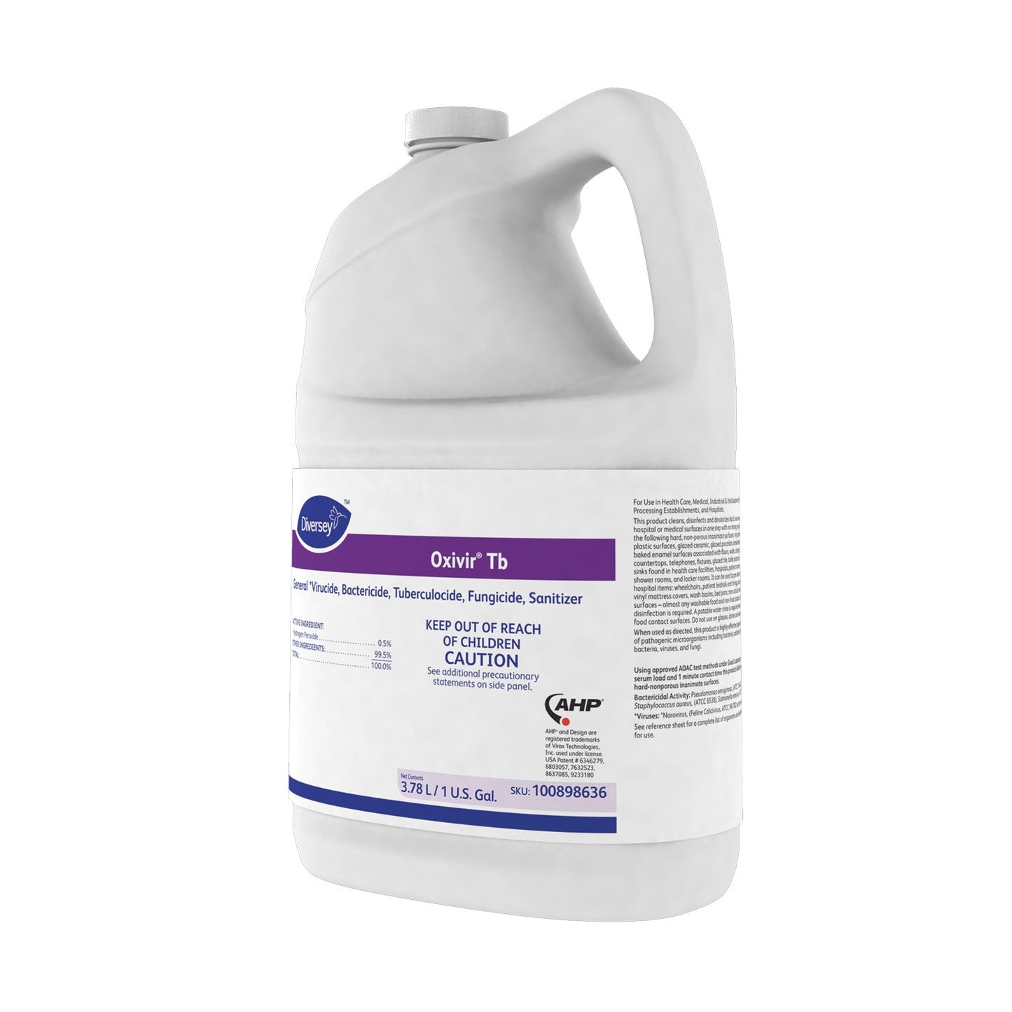 Diversey Oxivir TB, Natural Cherry Almond Scent, 3.78 L Container, 4/Carton