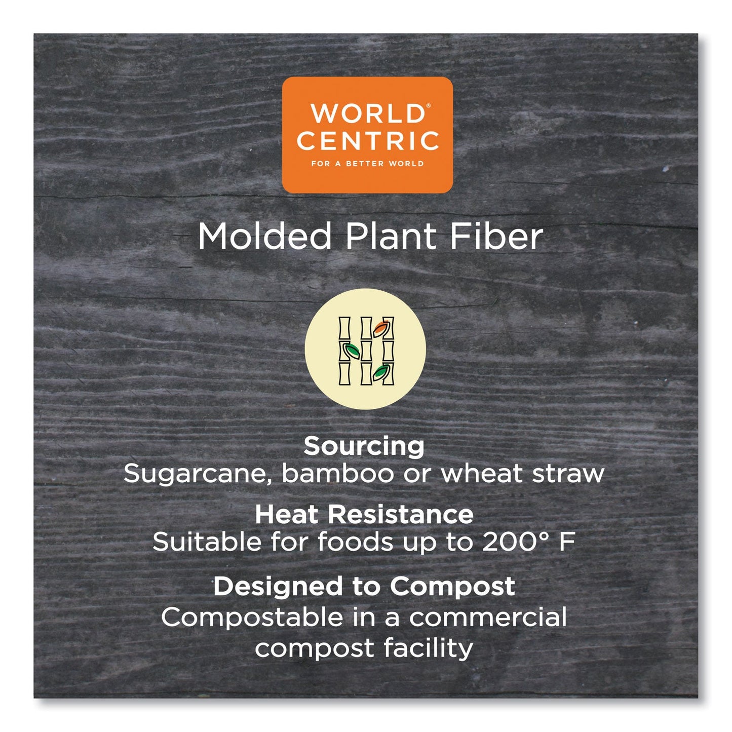 World Centric Fiber Trays, 1-Compartment, 9.1 x 7.1 x 0.7, Natural, Paper, 500/Carton