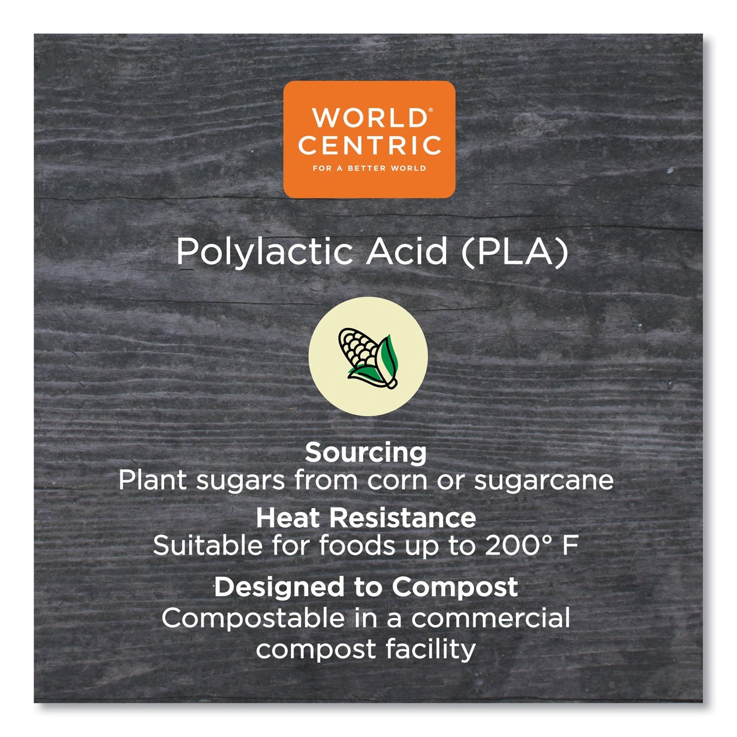 World Centric PLA Clear Cold Cups, 16 oz, Clear, 1,000/Carton