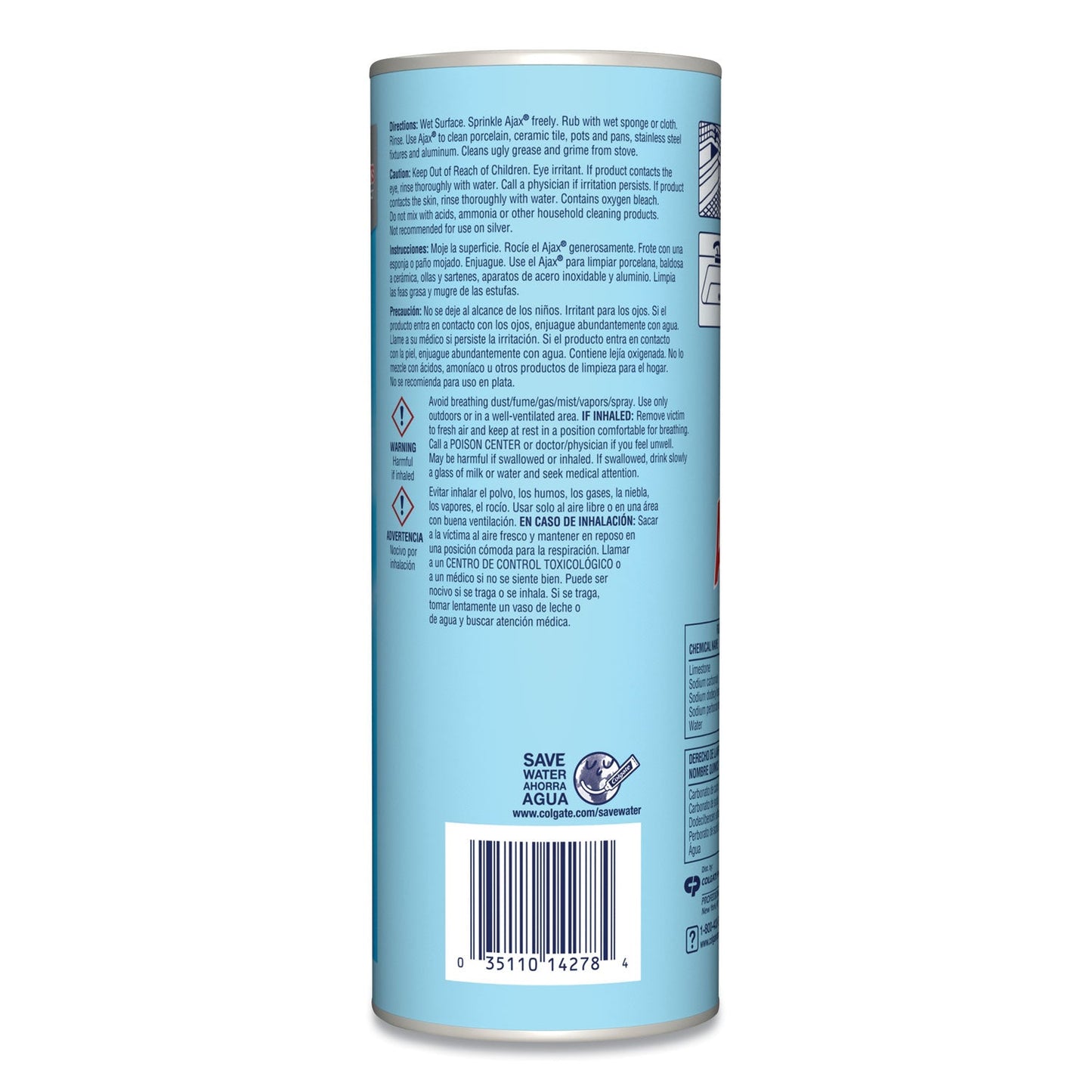 Ajax Oxygen Bleach Powder Cleanser, 21oz Can, 24/Carton