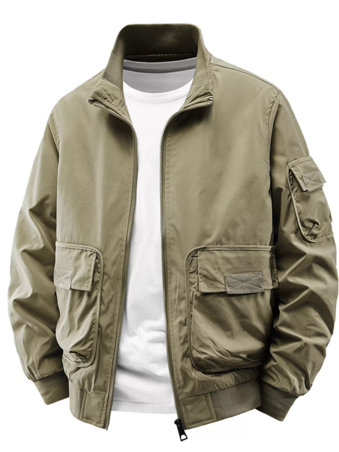 Men's Plus Size Casual Lightweight Bomber Jacket