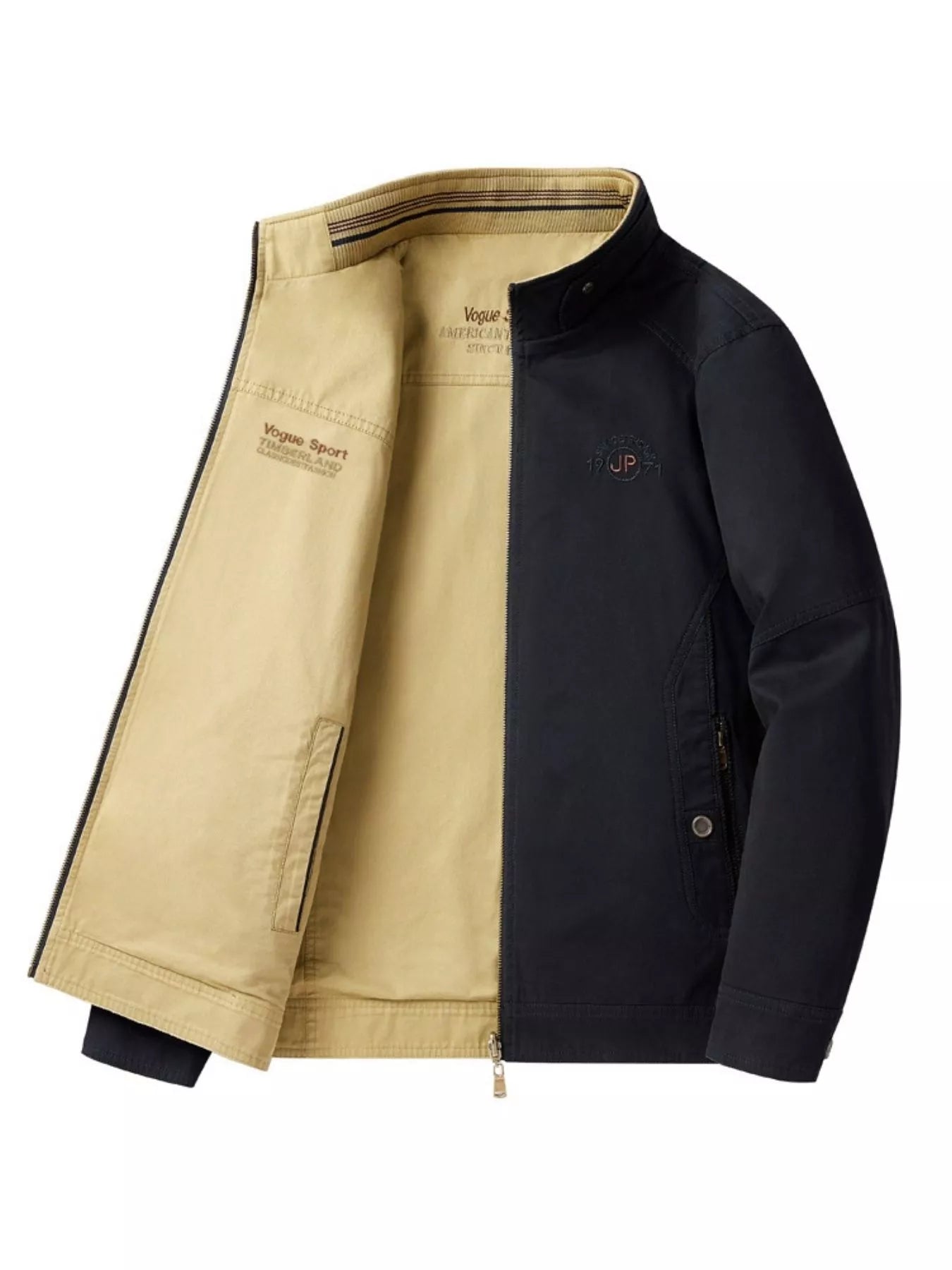 Men's Plus Size Casual Stand Collar Lightweight Jacket