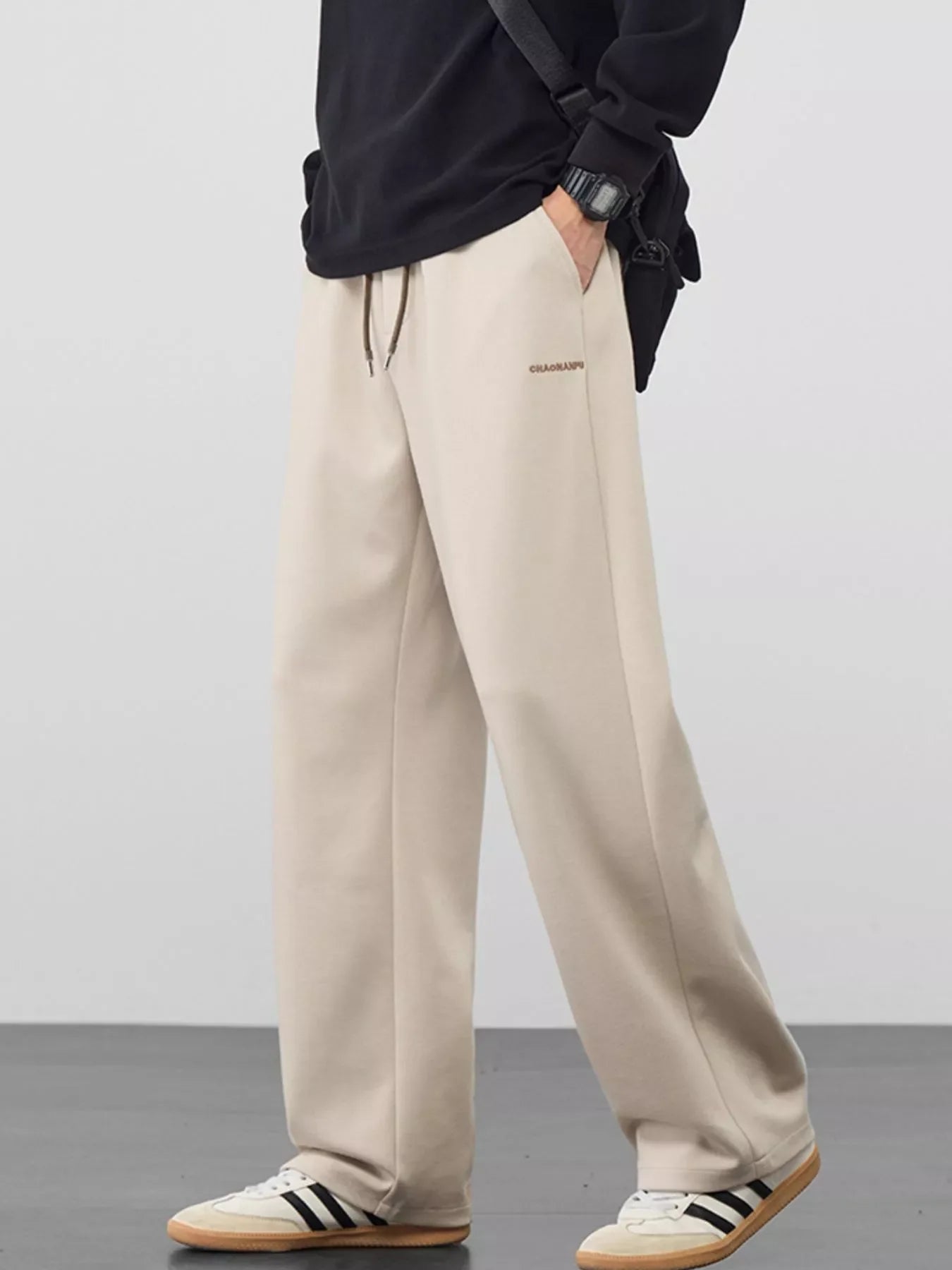 Men's Plus Size Casual Loose Fit Drawstring Pants