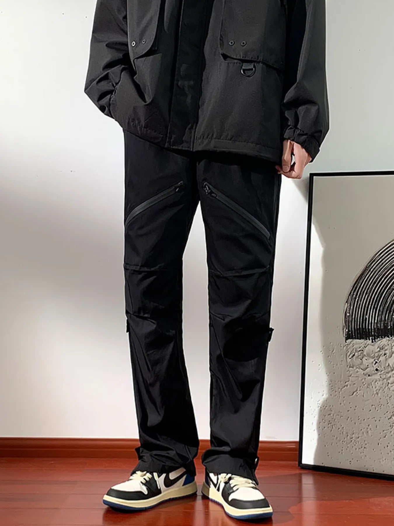 Men's Full Size Slit Straight Leg Pants Plus Size