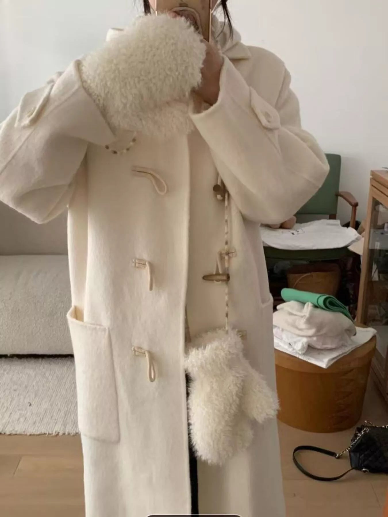 Fluffy Knit Mittens Gloves