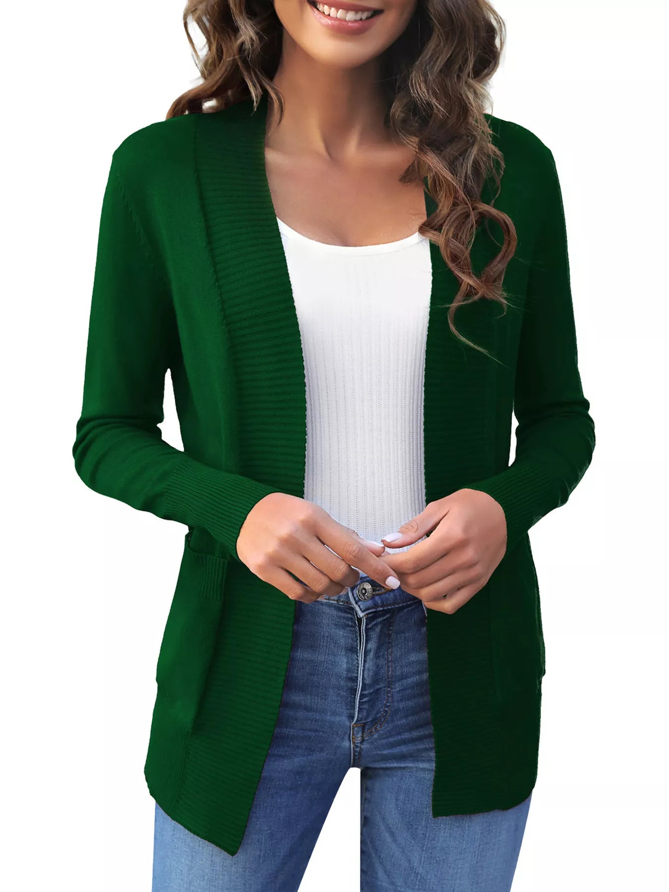 Open Front Knit Cardigan