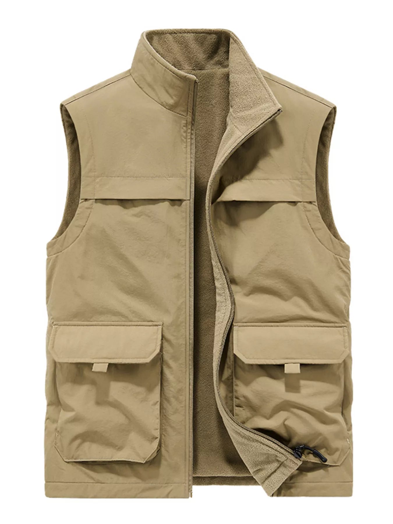 Men's Plus Size Zip Up Fleece Lined Vest