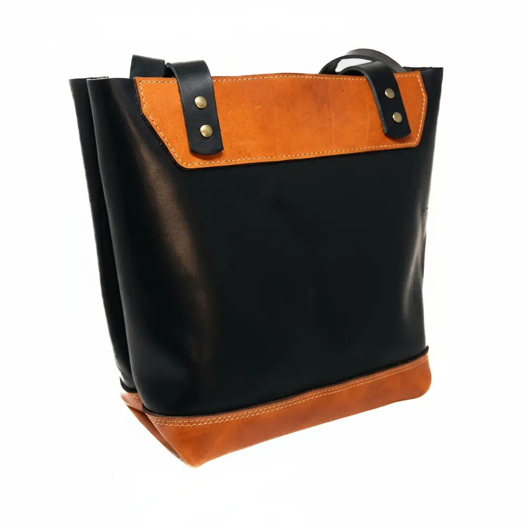 The Naomi Leather Tote Bag - Black