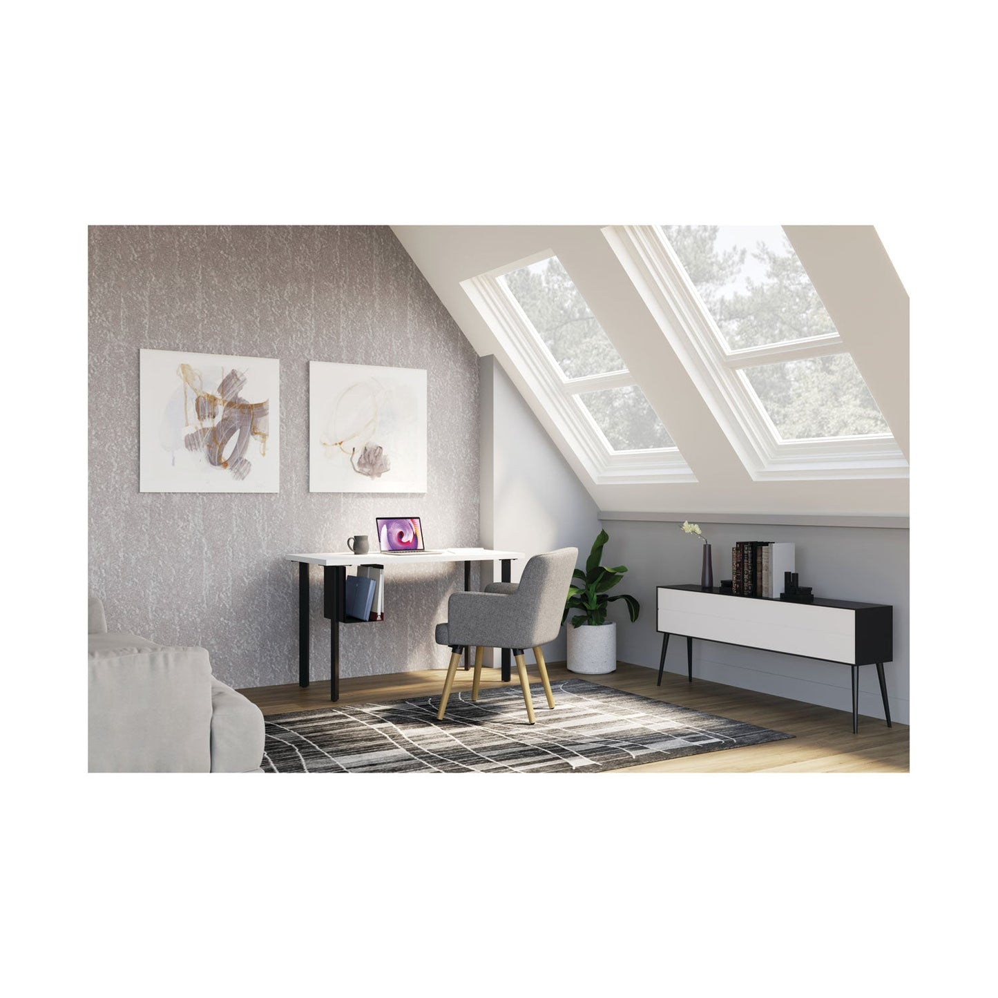 HON Coze Worksurface, Rectangular, 48w x 24d, Designer White