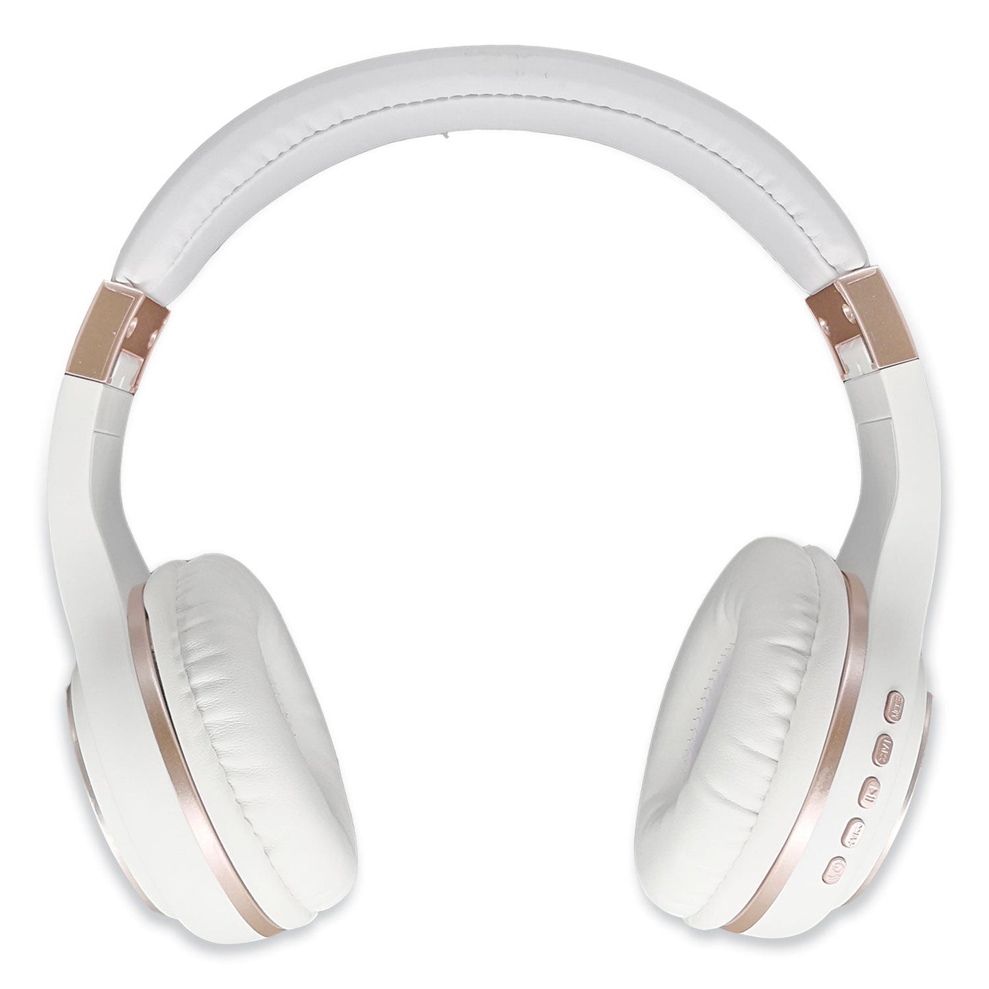 Morpheus 360 SERENITY Stereo Wireless Headphones with Microphone, 3 ft Cord, White/Rose Gold