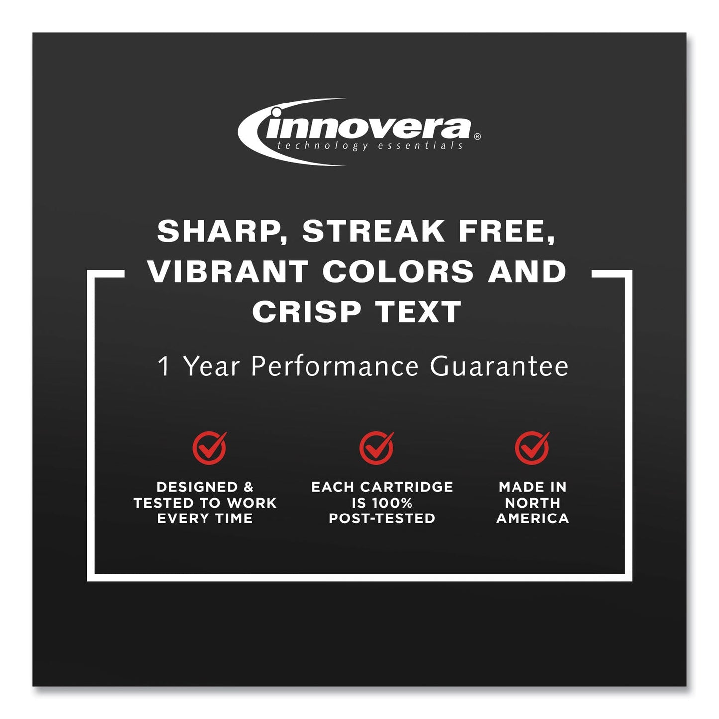 Innovera Remanufactured Black High-Yield Ink, Replacement for 64XL (N9J92AN), 600 Page-Yield