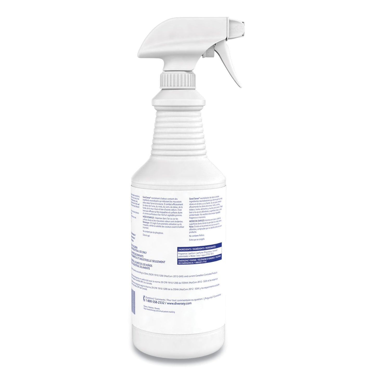 Diversey Good Sense RTU Liquid Odor Counteractant, Apple Scent, 32 oz Spray Bottle