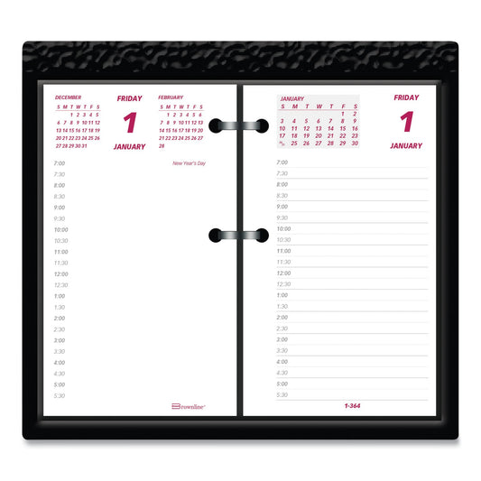 Brownline Daily Calendar Pad Refill, 6 x 3.5, White/Burgundy/Gray Sheets, 2023