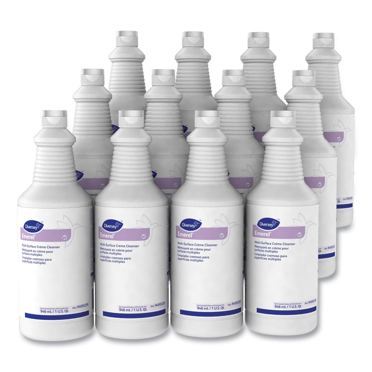 Diversey Emerel Multi-Surface Creme Cleanser, Fresh Scent, 32 oz Bottle, 12/Carton