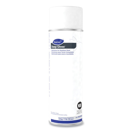 Diversey Deep Gloss Stainless Steel Maintainer, 16 oz Aerosol Spray, 12/Carton
