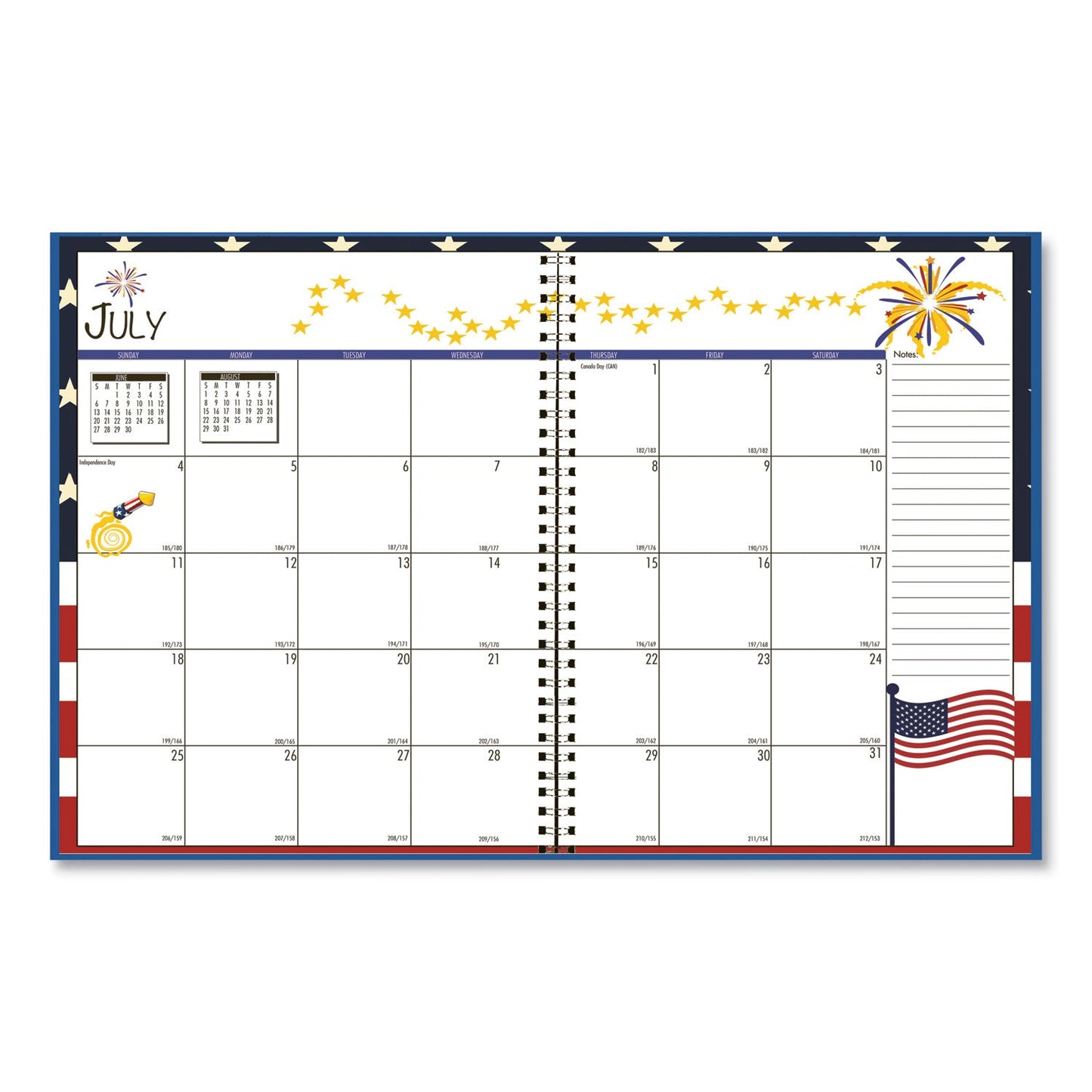 House of Doolittle Seasonal Monthly Planner, Seasonal Artwork, 10 x 7, Light Blue Cover, 12-Month (July to June): 2022 to 2023