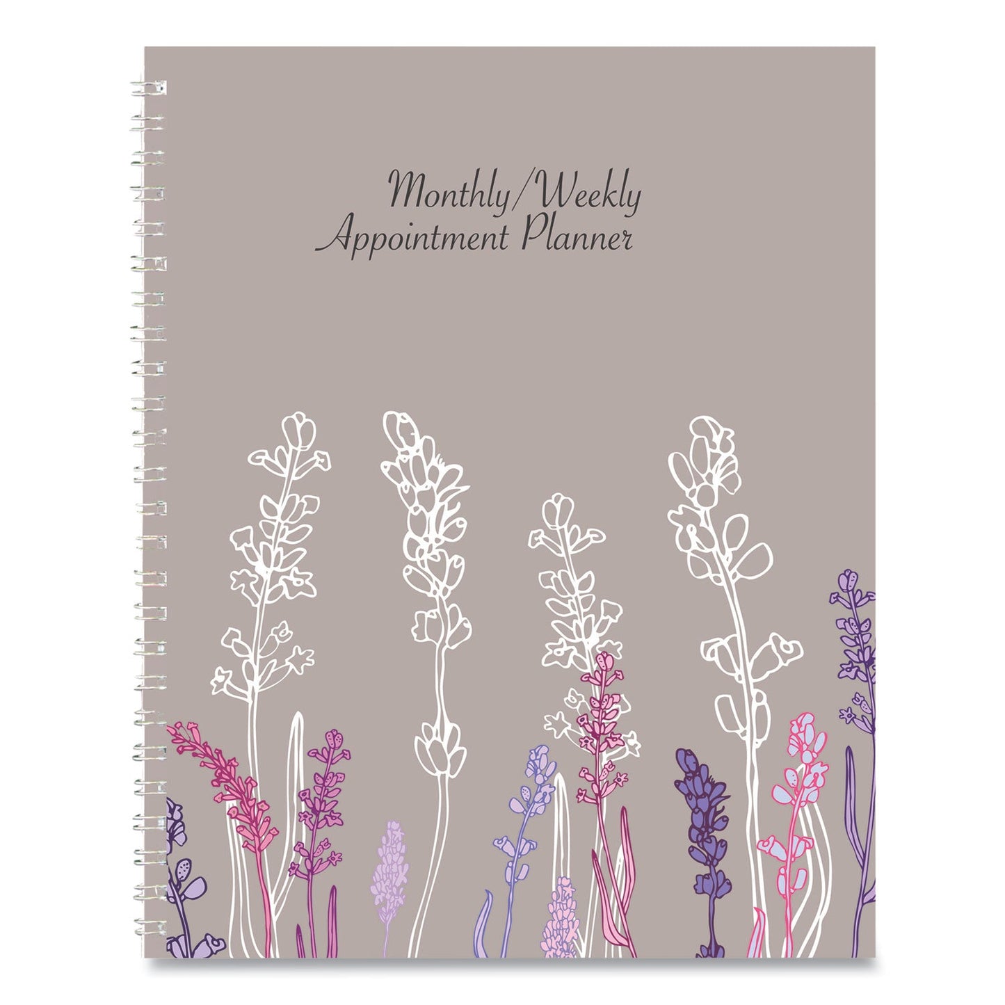 House of Doolittle Recycled Wild Flower Weekly/Monthly Planner, Wild Flowers Artwork, 9 x 7, Gray/White/Purple Cover, 12-Month (Jan-Dec): 2023