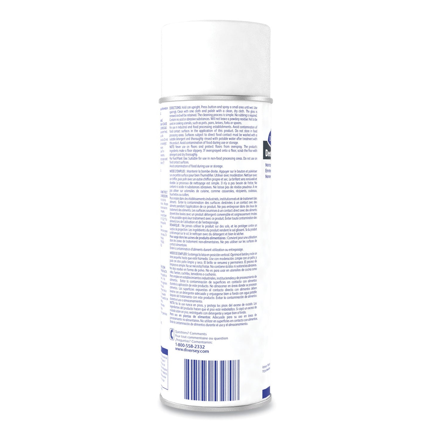 Diversey Deep Gloss Stainless Steel Maintainer, 16 oz Aerosol Spray, 12/Carton