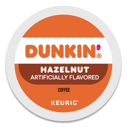 Dunkin Donuts K-Cup Pods, Hazelnut, 22/Box