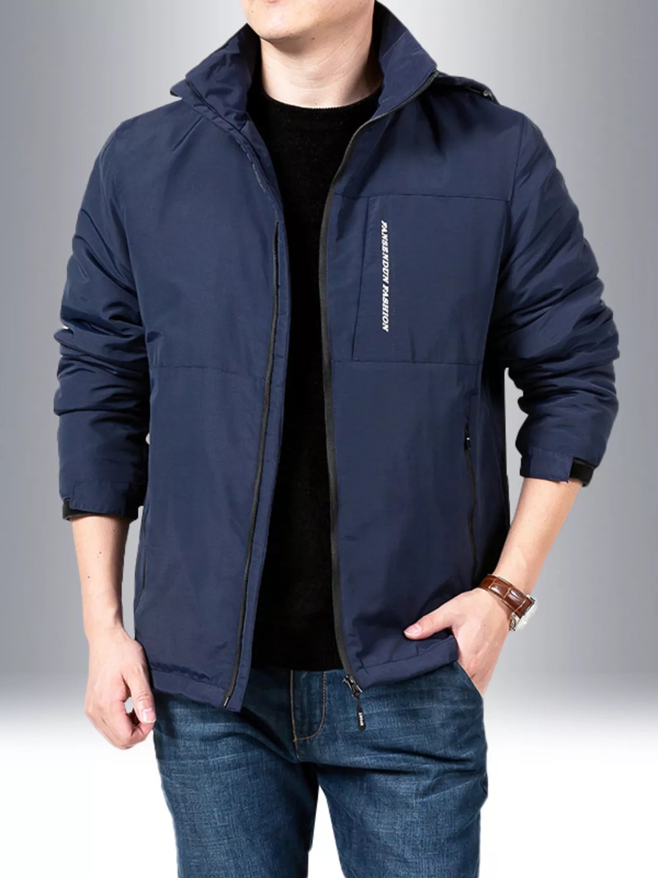 Men's Plus Size Lightweight Zip Up Jacket