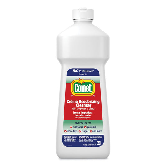 Comet Creme Deodorizing Cleanser, 32 oz Bottle, 10/Carton