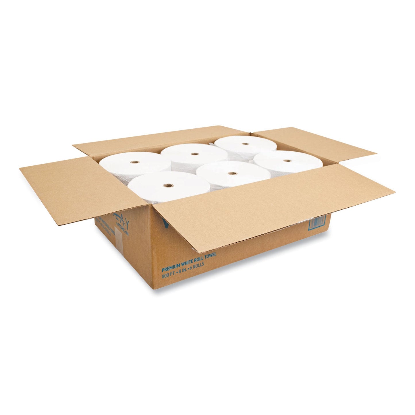 Morcon Tissue Valay Proprietary Roll Towels, 1-Ply, 8" x 800 ft, White, 6 Rolls/Carton