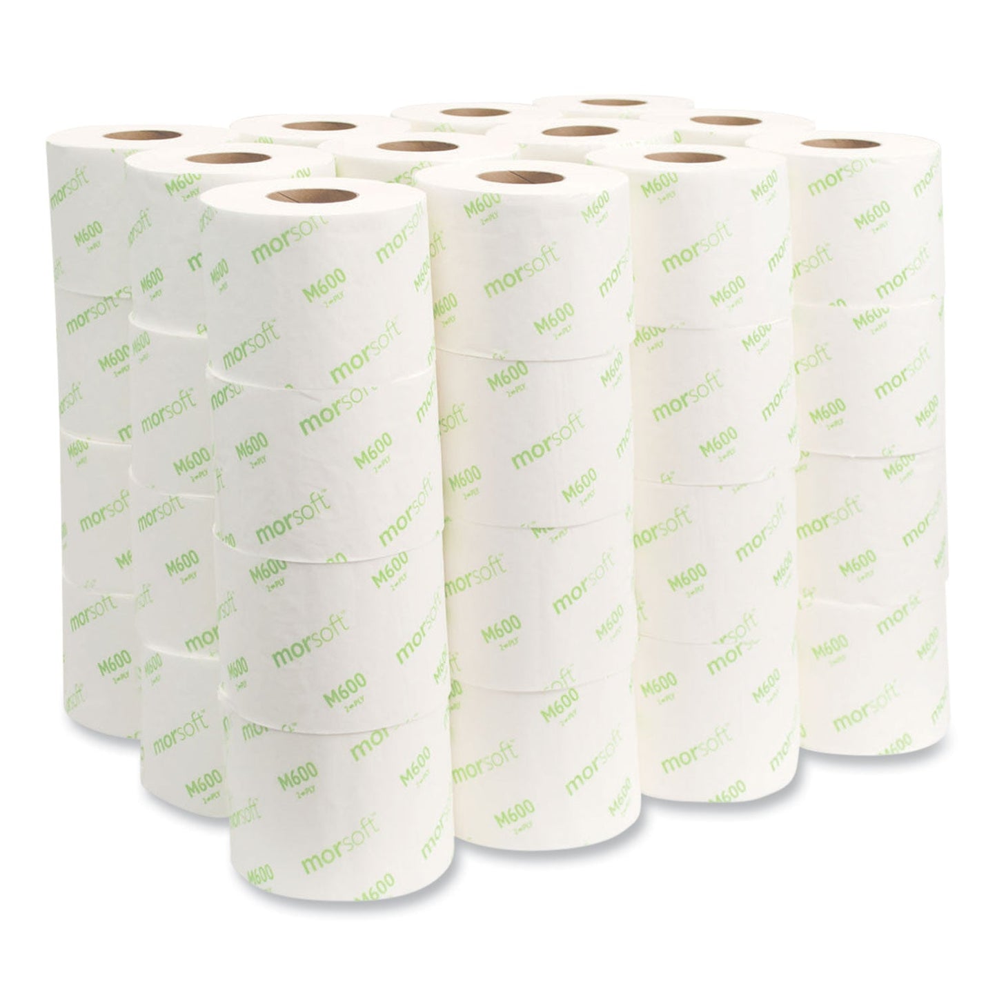 Morcon Tissue Morsoft Controlled Bath Tissue, Septic Safe, 2-Ply, White, 600 Sheets/Roll, 48 Rolls/Carton