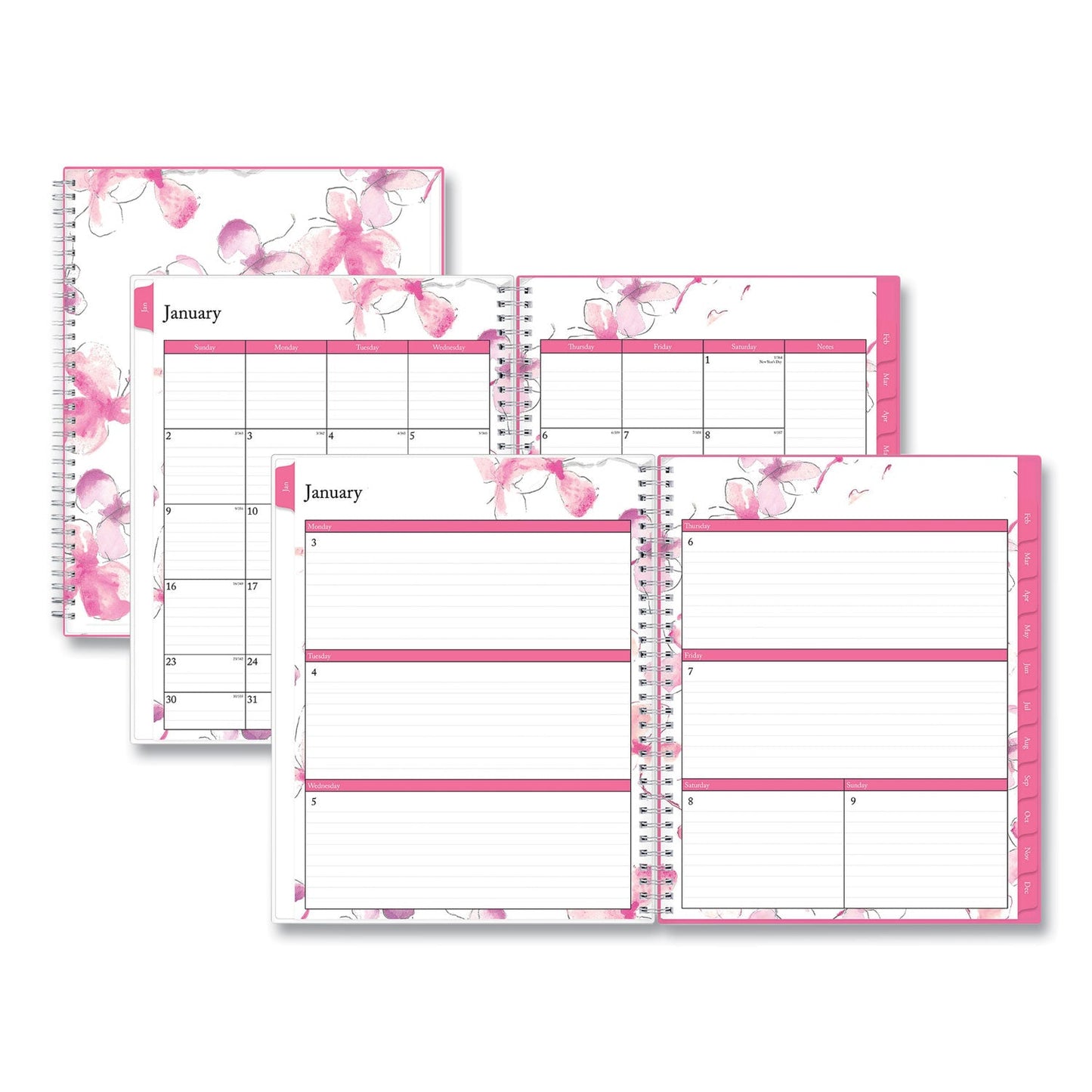 Blue Sky Breast Cancer Awareness Create-Your-Own Cover Weekly/Monthly Planner, Orchid Artwork, 11 x 8.5, 12-Month (Jan-Dec): 2023